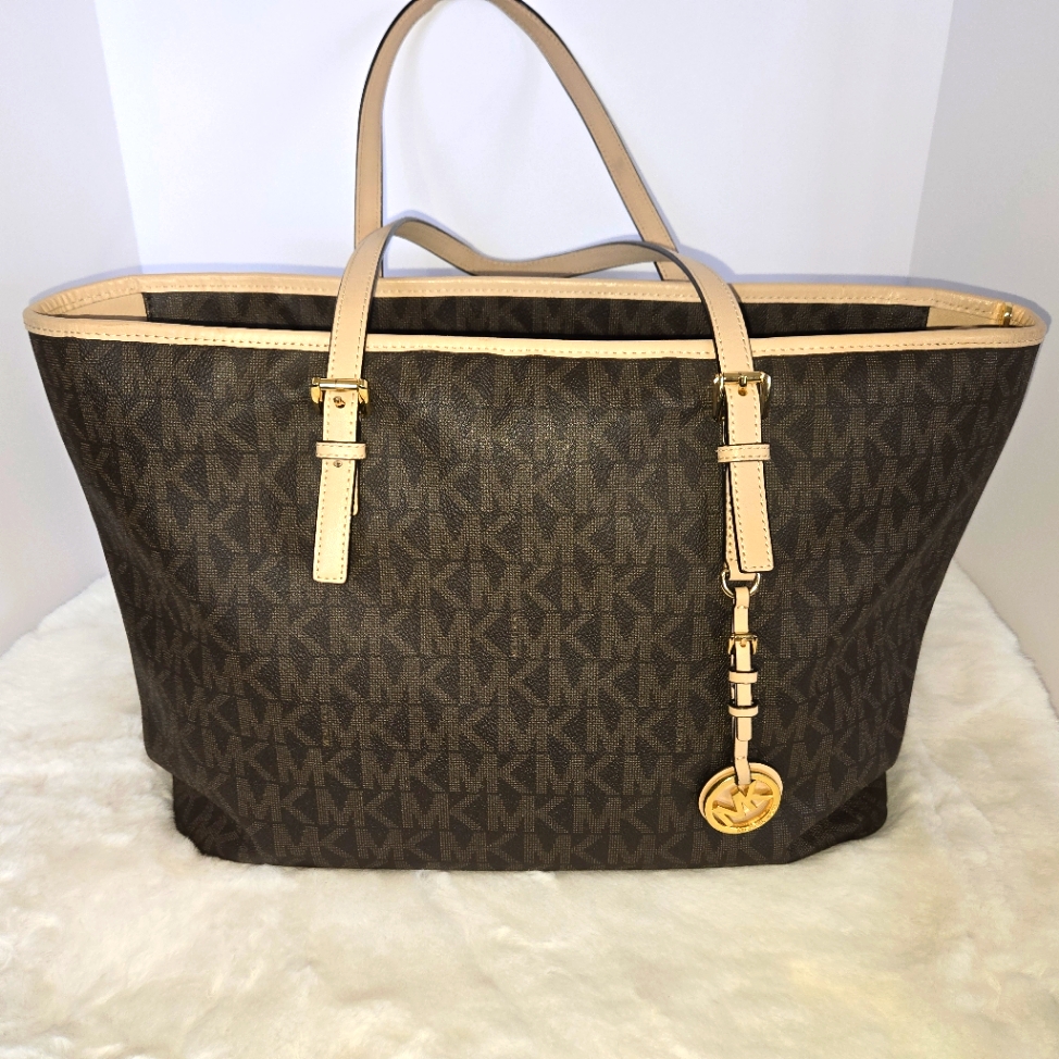 Michael Kors Jet Set Mutifunctial Brown Travel Tote Bag
